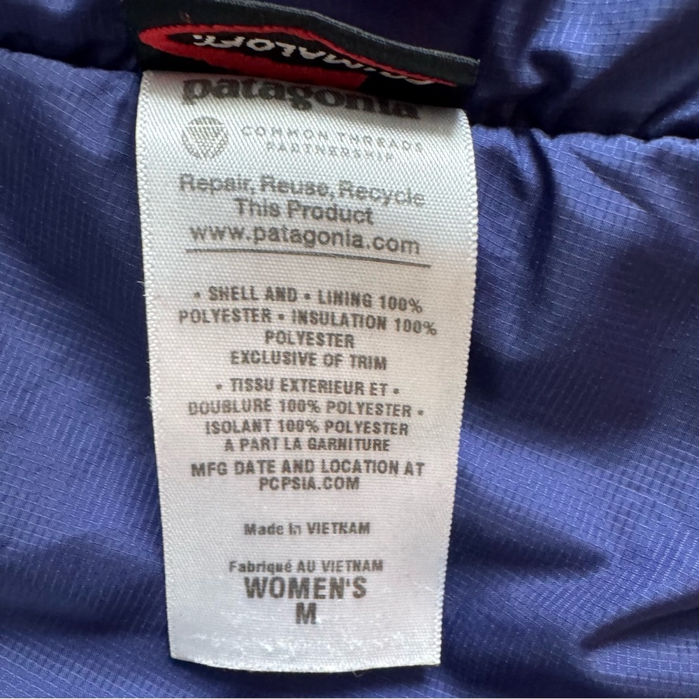 Patagonia Packable Puffer Jacket Outdoor Gorpcore Hiking Travel Turquoise Blue M - Picture 9 of 13
